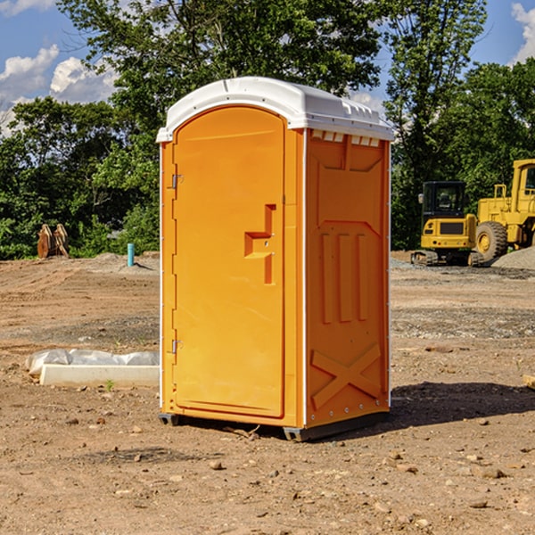 can i customize the exterior of the porta potties with my event logo or branding in Hubbard WI